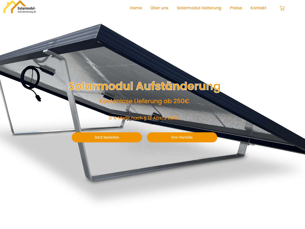Solarmodul Aufständerung