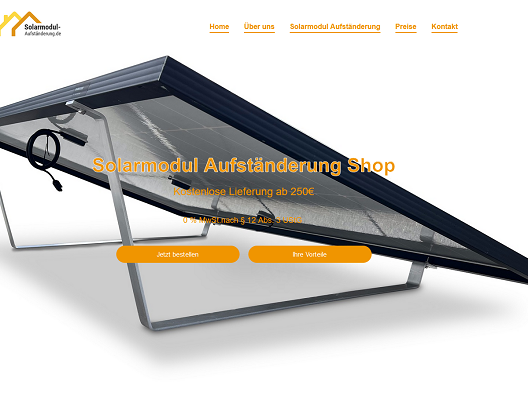 Solarmodul Aufstaenderung